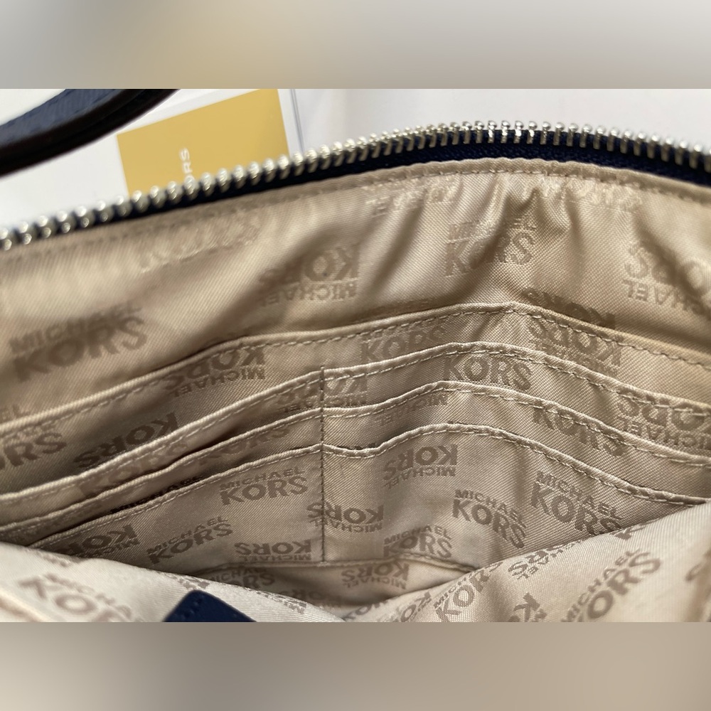 Michael, Michael Kors Dark Blue Wristlet - Picture 8 of 11